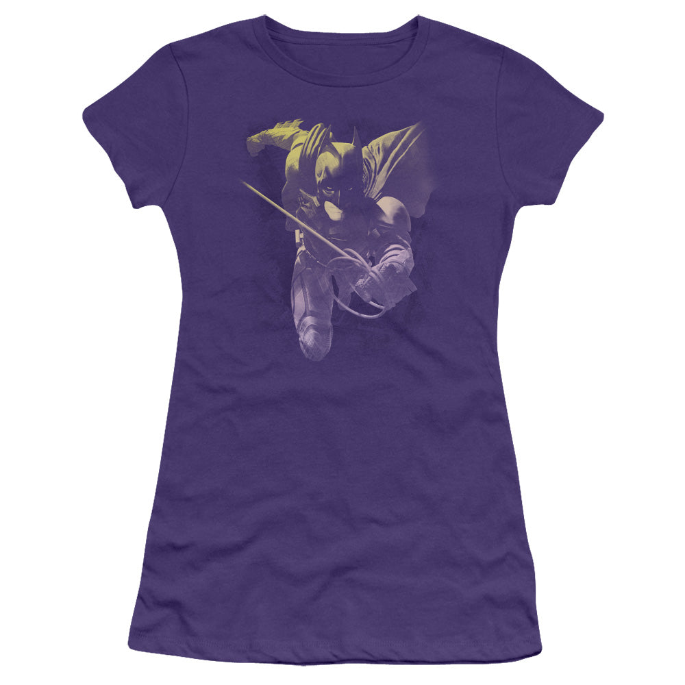 Dark Knight Rises Rope Swing Licensed Women's T-Shirt Juniors LG