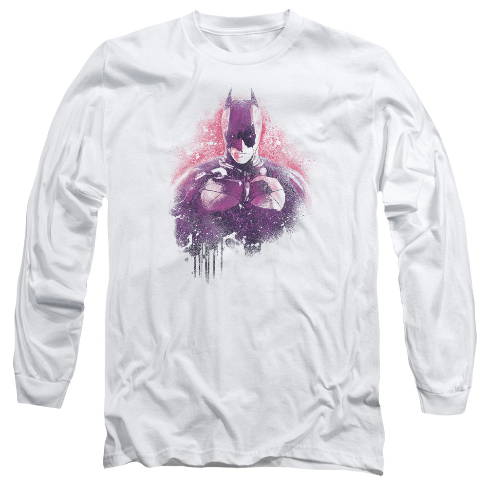 Dark Knight Rises Spray Bat Licensed Adult Unisex Long Sleeve T-Shirt LG