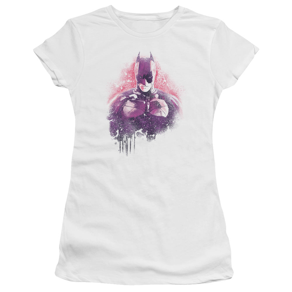 Dark Knight Rises Spray Bat Licensed Women's T-Shirt Juniors LG