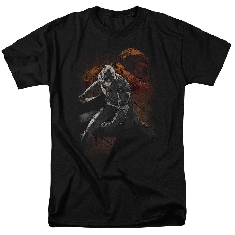 Dark Knight Rises Grungy Knight Licensed Adult Unisex T-Shirt Regular Fit Tee