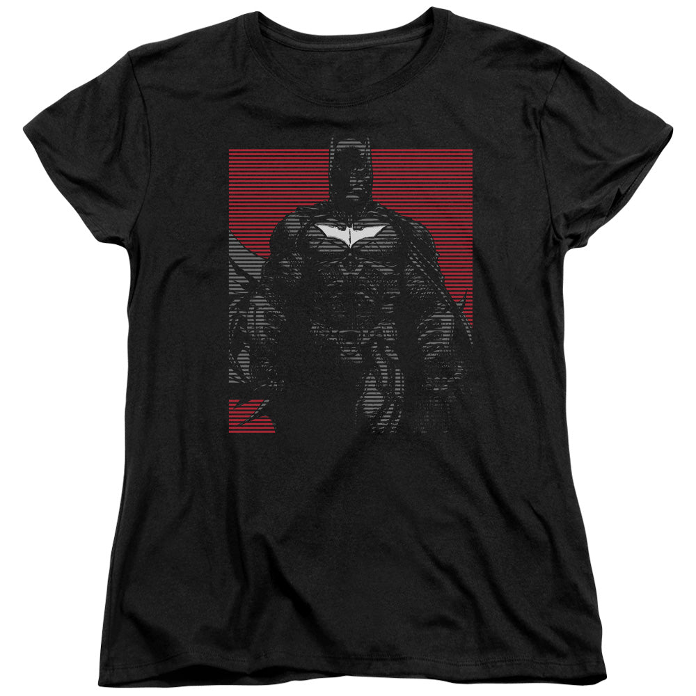 Dark Knight Rises Bat Lines Licensed Women's T-Shirt Regular Fit LG