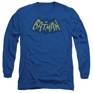 AN OFFCIALLY LICENSED BATMAN SHOW BAT LOGO MEN'S LONG SLEEVE T-SHIRT ROYAL