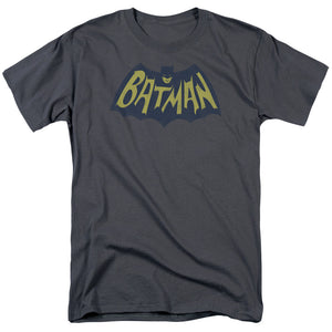AN OFFCIALLY LICENSED BATMAN SHOW BAT LOGO MEN'S REGULAR FIT T-SHIRT CHARCOAL