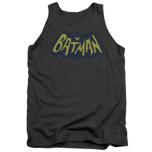 AN OFFCIALLY LICENSED BATMAN SHOW BAT LOGO ADULT UNISEX TANK TOP CHARCOAL
