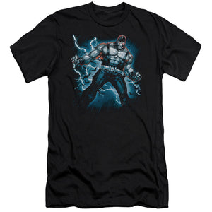 AN OFFCIALLY LICENSED BATMAN STORMY BANE MEN'S PREMIUM SLIM FIT T-SHIRT BLACK