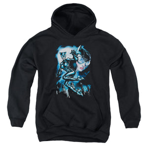 AN OFFCIALLY LICENSED BATMAN MOONLIGHT CAT YOUTH HOODIE BLACK