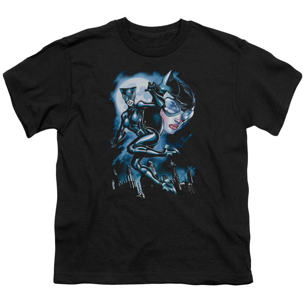 Batman Moonlight Cat Licensed Kid's T-Shirt (Ages 4-7) SM-XL