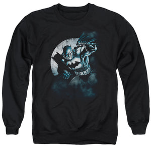 AN OFFCIALLY LICENSED BATMAN BATMAN SPOTLIGHT ADULT UNISEX CREWNECK SWEATSHIRT BLACK