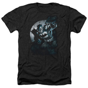 AN OFFCIALLY LICENSED BATMAN BATMAN SPOTLIGHT MEN'S HEATHER T-SHIRT CHARCOAL