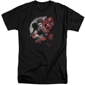 AN OFFCIALLY LICENSED BATMAN ROBIN SPOTLIGHT MEN'S TALL FIT T-SHIRT BLACK