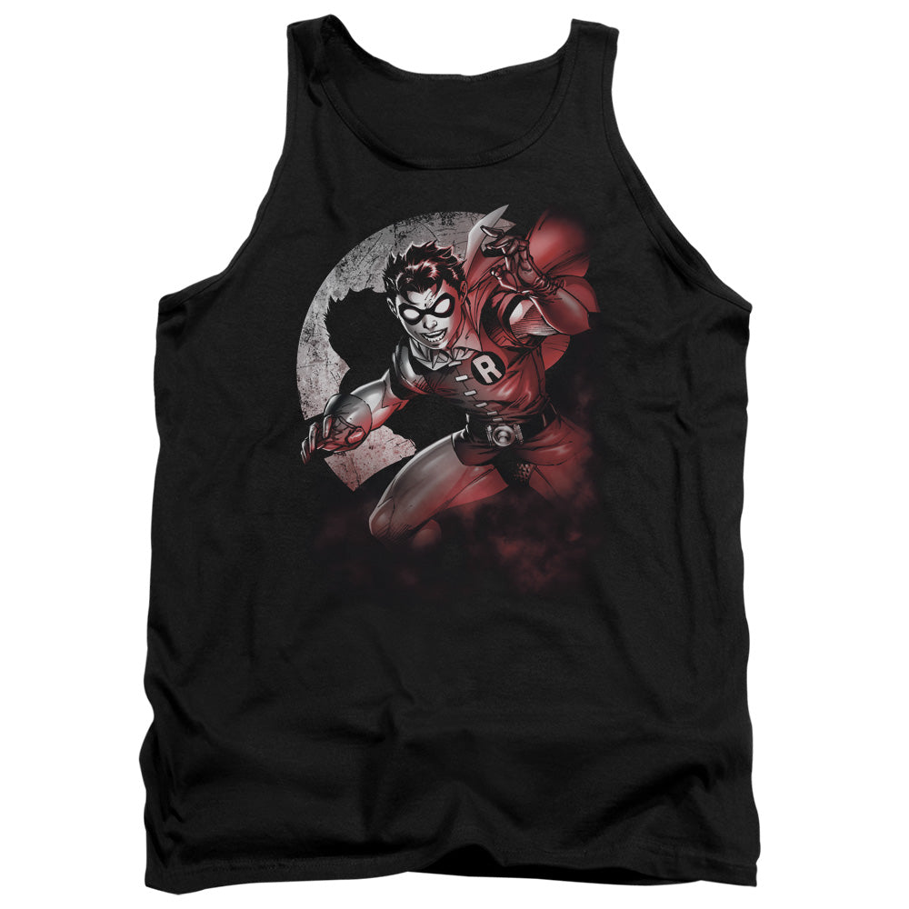 AN OFFCIALLY LICENSED BATMAN ROBIN SPOTLIGHT ADULT UNISEX TANK TOP BLACK