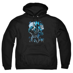 AN OFFCIALLY LICENSED BATMAN MOONLIGHT BAT ADULT UNISEX PULLOVER HOODIE BLACK