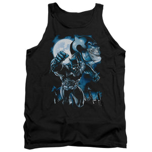 AN OFFCIALLY LICENSED BATMAN MOONLIGHT BAT ADULT UNISEX TANK TOP BLACK