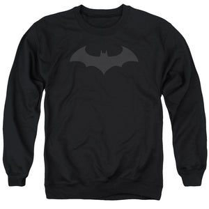 AN OFFCIALLY LICENSED BATMAN HUSH LOGO ADULT UNISEX CREWNECK SWEATSHIRT BLACK