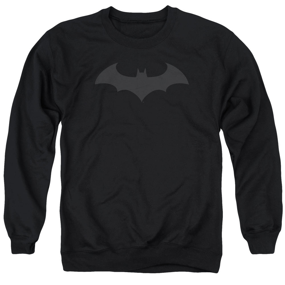 AN OFFCIALLY LICENSED BATMAN HUSH LOGO ADULT UNISEX CREWNECK SWEATSHIRT BLACK
