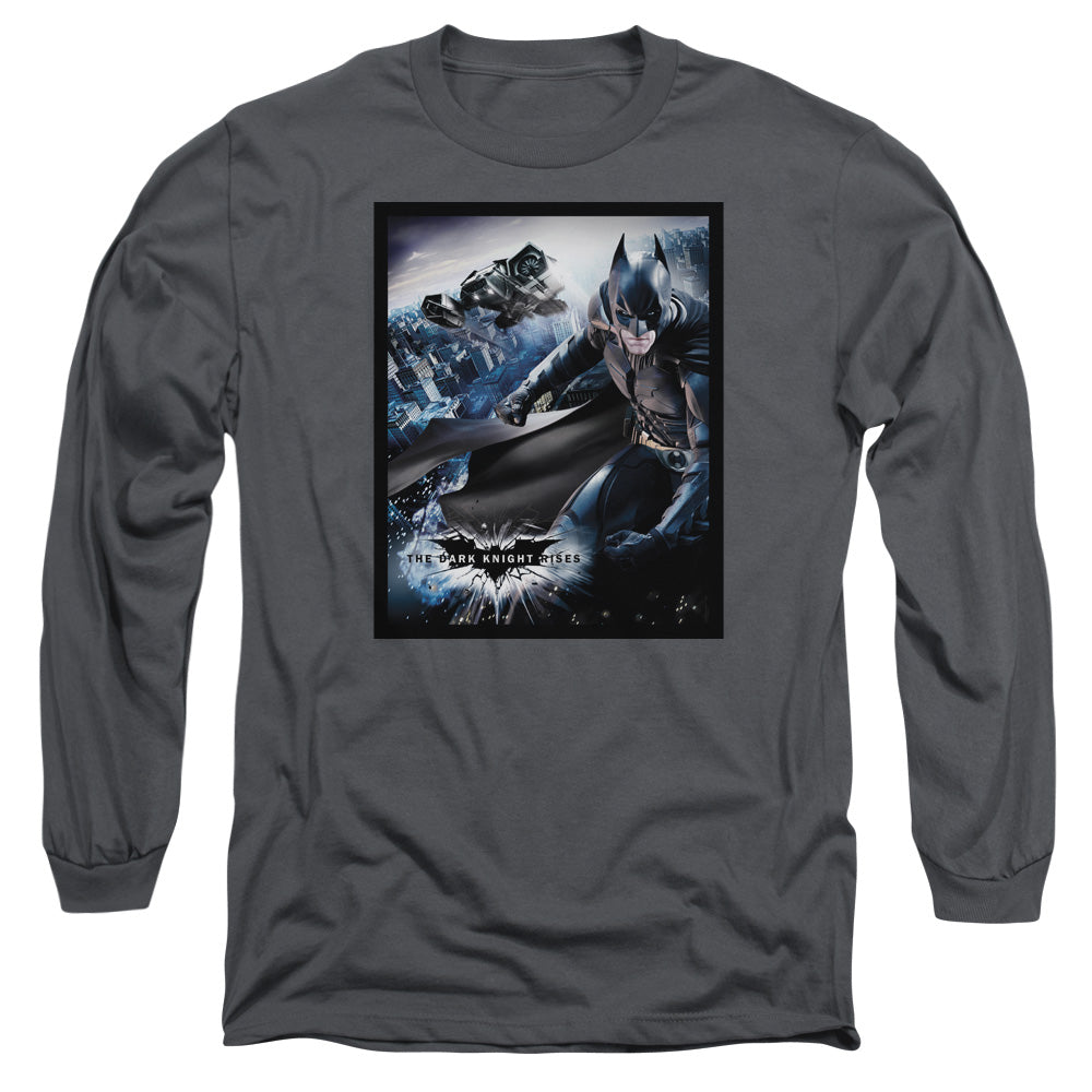 Dark Knight Rises Batwing Rises Licensed Adult Unisex Long Sleeve T-Shirt LG