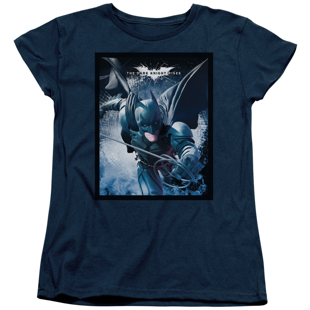 Dark Knight Rises Swing Into Action Licensed Women's T-Shirt Regular Fit LG
