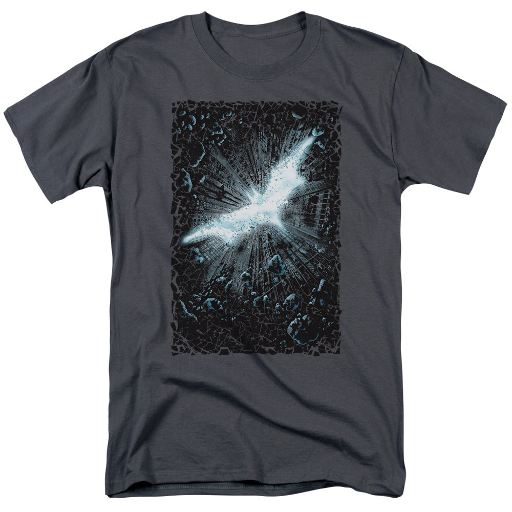 Dark Knight Rises Crumble Poster Licensed Adult Unisex T-Shirt Regular Fit Tee