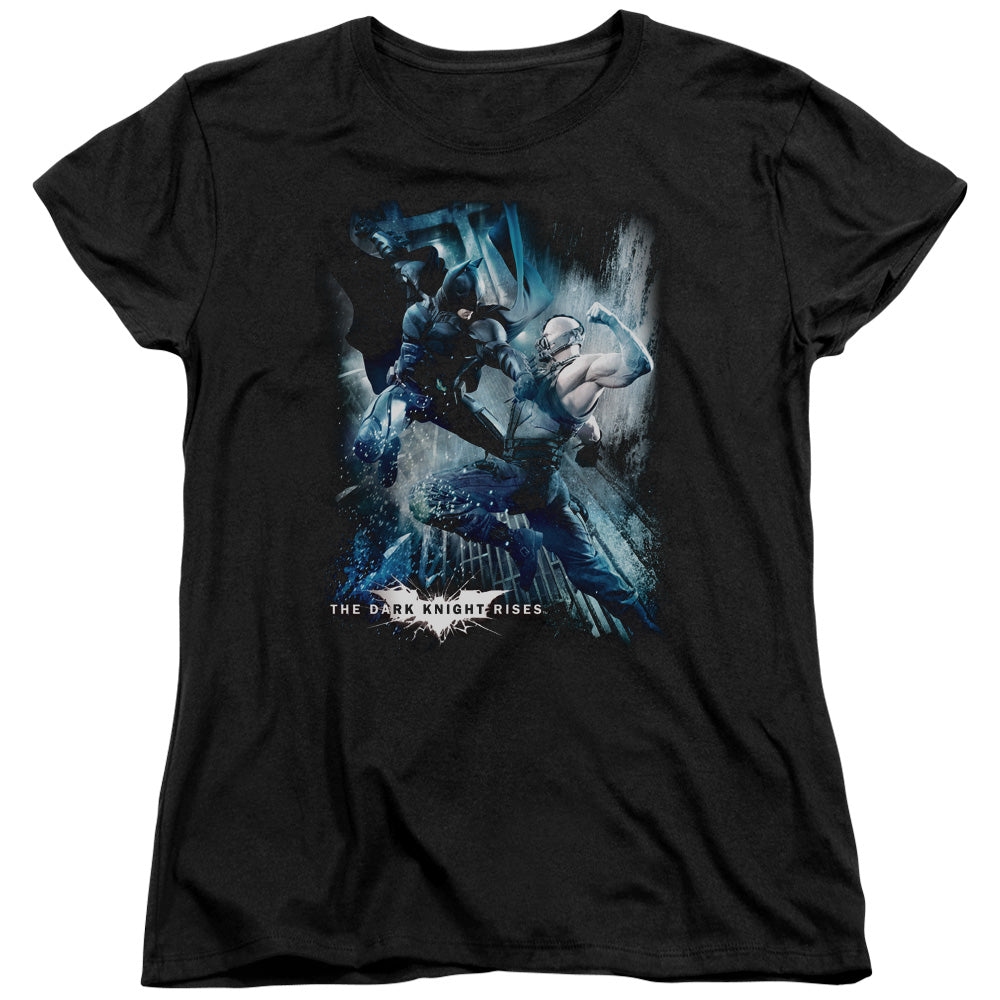 Dark Knight Rises Showdown Licensed Women's T-Shirt Regular Fit MD-LG