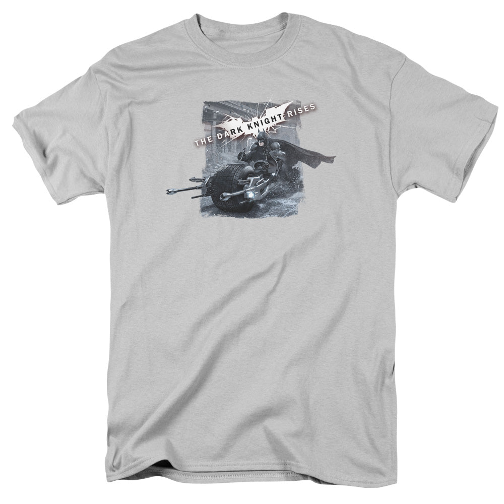 Dark Knight Rises Batpod Breakout Licensed Adult Unisex T-Shirt Regular Fit Tee