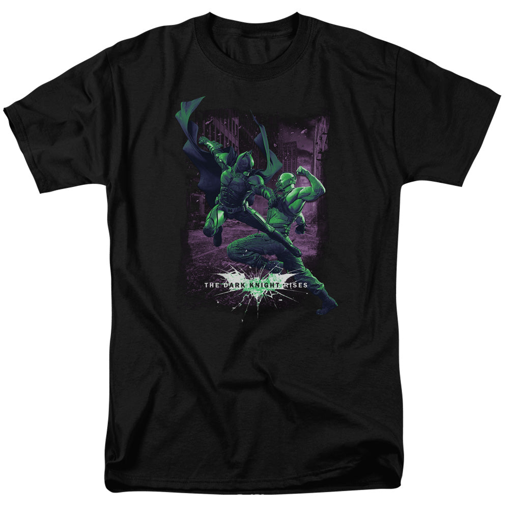 Dark Knight Rises Bat Vs Bane Licensed Adult Unisex T-Shirt Regular Fit Tee