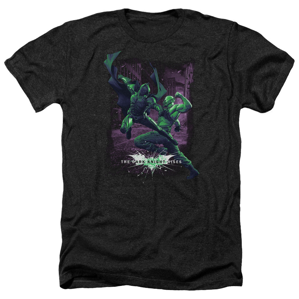Dark Knight Rises Bat Vs Bane Licensed Adult Unisex T-Shirt Heather Tee LG