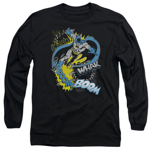 AN OFFCIALLY LICENSED BATMAN BAT EFFECTS MEN'S LONG SLEEVE T-SHIRT BLACK