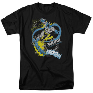 AN OFFCIALLY LICENSED BATMAN BAT EFFECTS MEN'S REGULAR FIT T-SHIRT BLACK