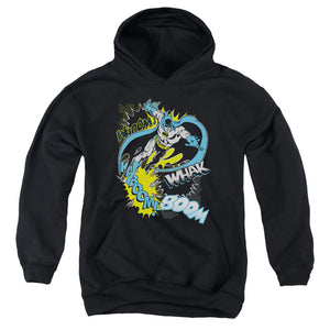 AN OFFCIALLY LICENSED BATMAN BAT EFFECTS YOUTH HOODIE BLACK
