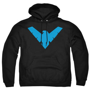 AN OFFCIALLY LICENSED BATMAN NIGHTWING SYMBOL ADULT UNISEX PULLOVER HOODIE BLACK