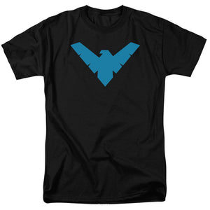 AN OFFCIALLY LICENSED BATMAN NIGHTWING SYMBOL MEN'S REGULAR FIT T-SHIRT BLACK