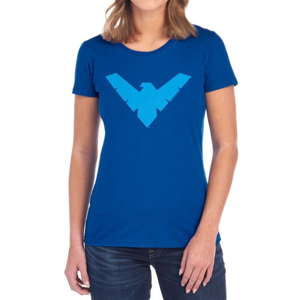 Batman Nightwing Symbol Licensed Women's T-Shirt Regular Fit SM-2X