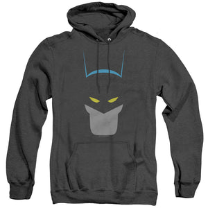 AN OFFCIALLY LICENSED BATMAN SIMPLIFIED ADULT UNISEX HEATHER PULLOVER HOODIE BLACK