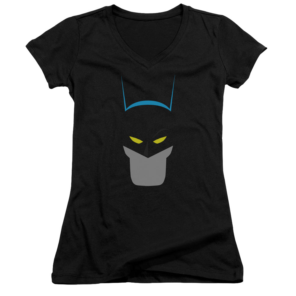 Batman Simplified Licensed Women's T-Shirt Juniors V-Neck SM