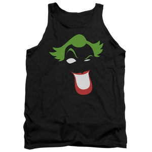 AN OFFCIALLY LICENSED BATMAN JOKER SIMPLIFIED ADULT UNISEX TANK TOP BLACK