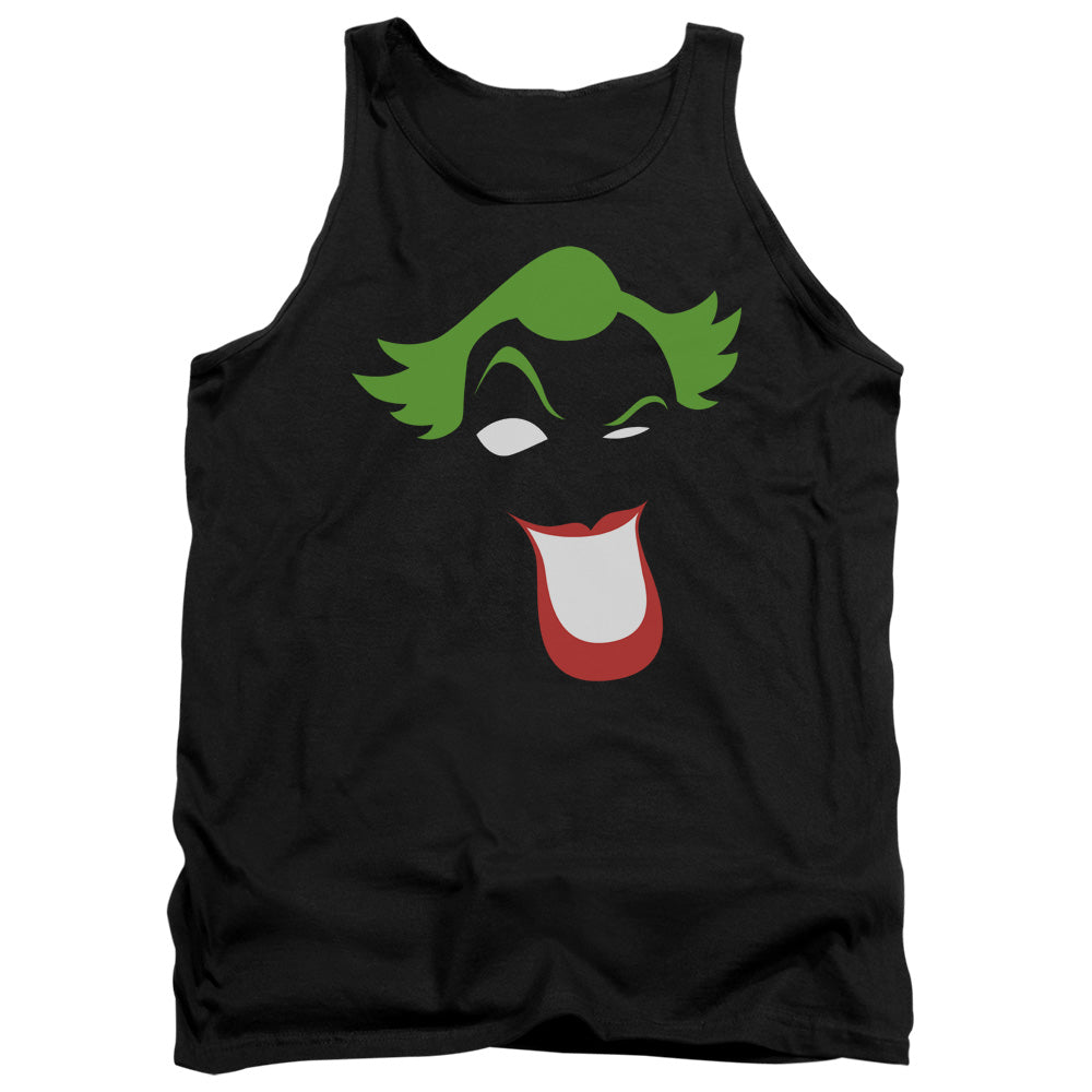 AN OFFCIALLY LICENSED BATMAN JOKER SIMPLIFIED ADULT UNISEX TANK TOP BLACK