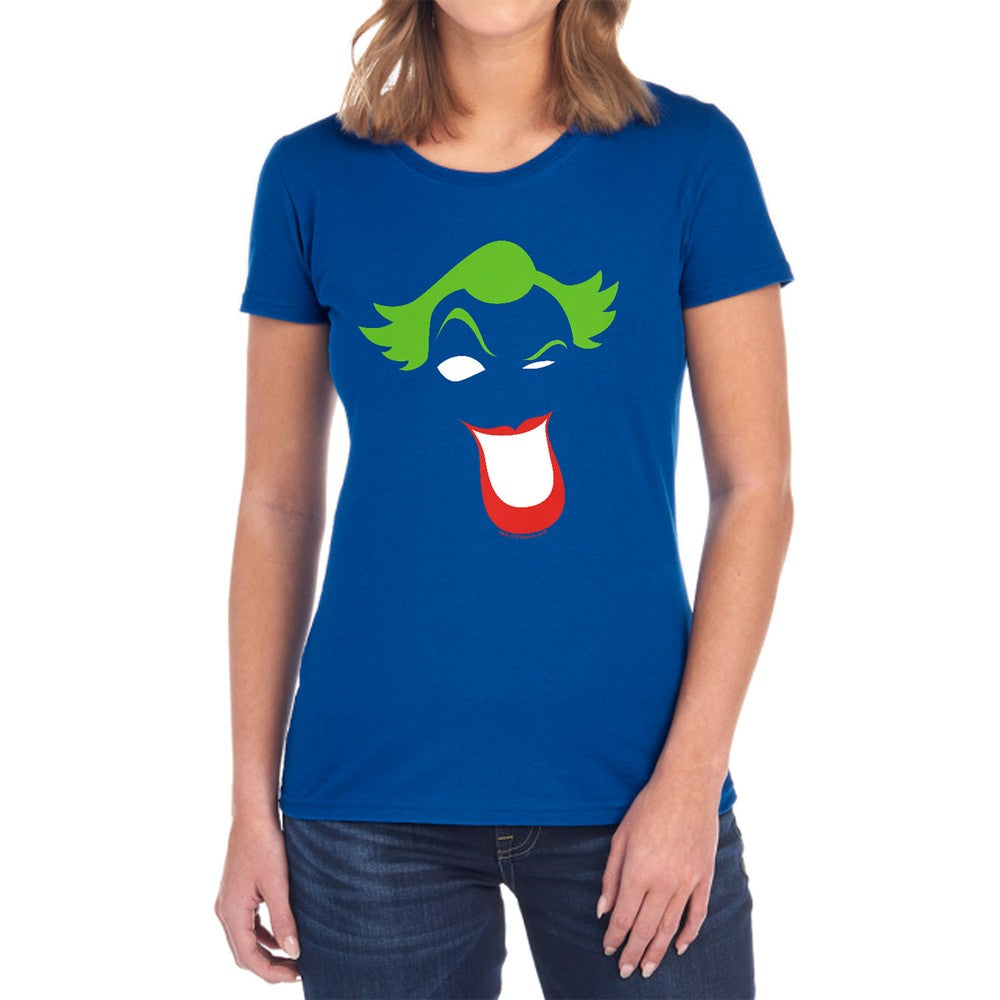 Batman Joker Simplified Licensed Women's T-Shirt Regular Fit SM-2X