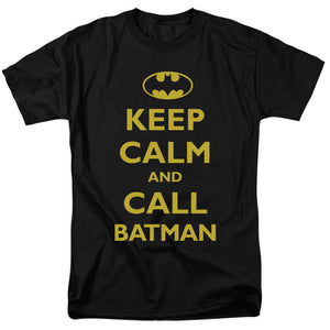AN OFFCIALLY LICENSED BATMAN CALL BATMAN MEN'S REGULAR FIT T-SHIRT BLACK