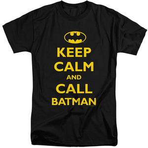 AN OFFCIALLY LICENSED BATMAN CALL BATMAN MEN'S TALL FIT T-SHIRT BLACK