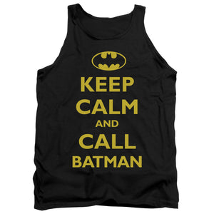 AN OFFCIALLY LICENSED BATMAN CALL BATMAN ADULT UNISEX TANK TOP BLACK