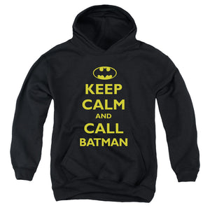 AN OFFCIALLY LICENSED BATMAN CALL BATMAN YOUTH HOODIE BLACK