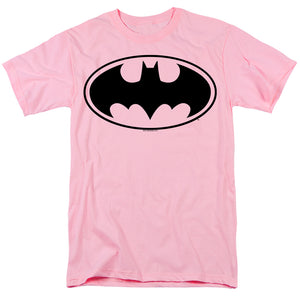 AN OFFCIALLY LICENSED BATMAN BLACK BAT MEN'S REGULAR FIT T-SHIRT HOT PINK