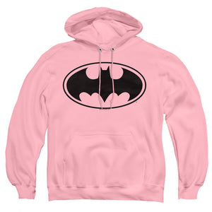AN OFFCIALLY LICENSED BATMAN BLACK BAT ADULT UNISEX PULLOVER HOODIE PINK