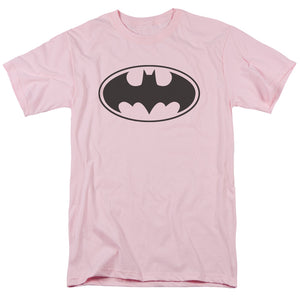 AN OFFCIALLY LICENSED BATMAN BLACK BAT MEN'S REGULAR FIT T-SHIRT PINK