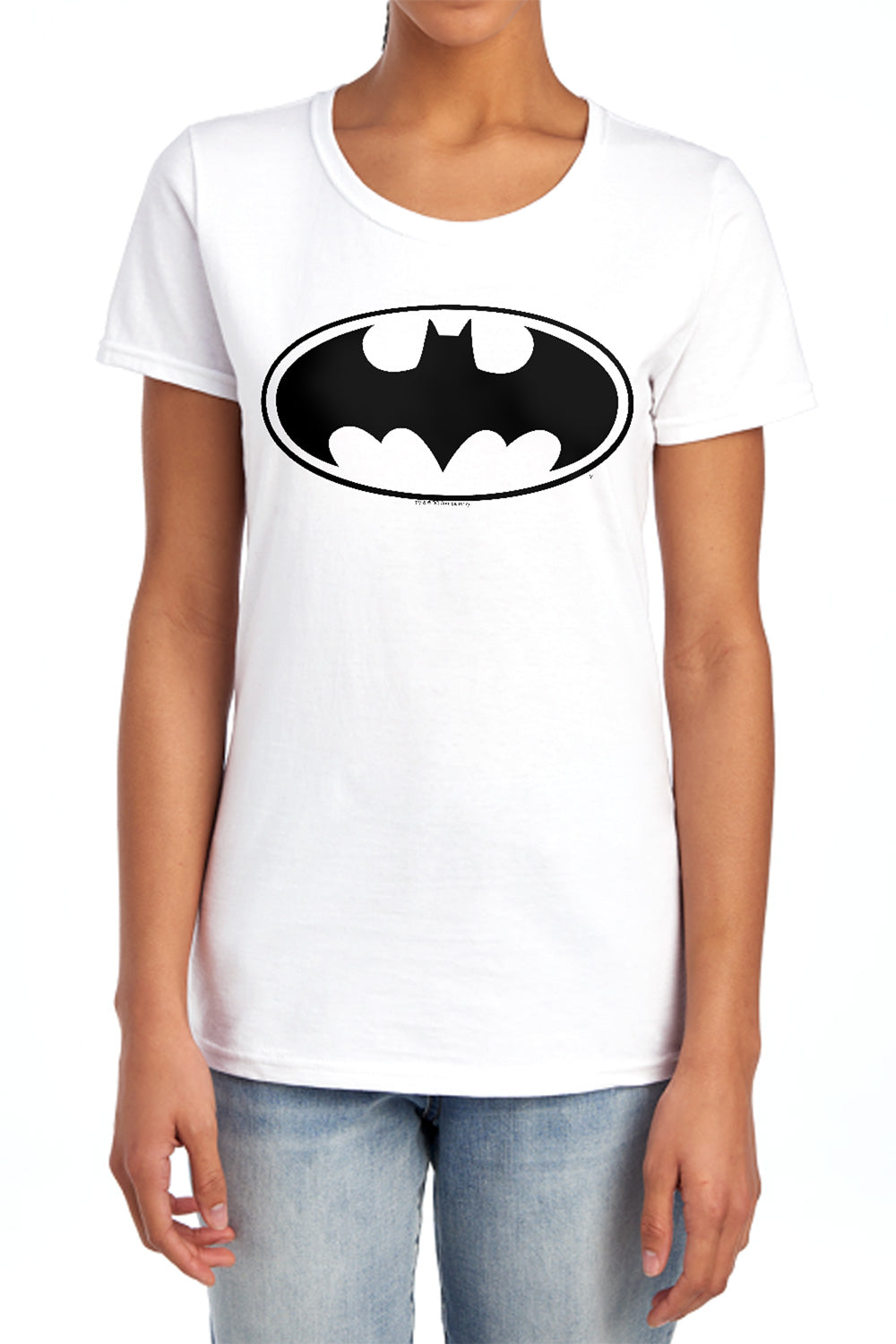 AN OFFCIALLY LICENSED BATMAN BLACK BAT WOMEN'S REGULAR FIT T-SHIRT PINK
