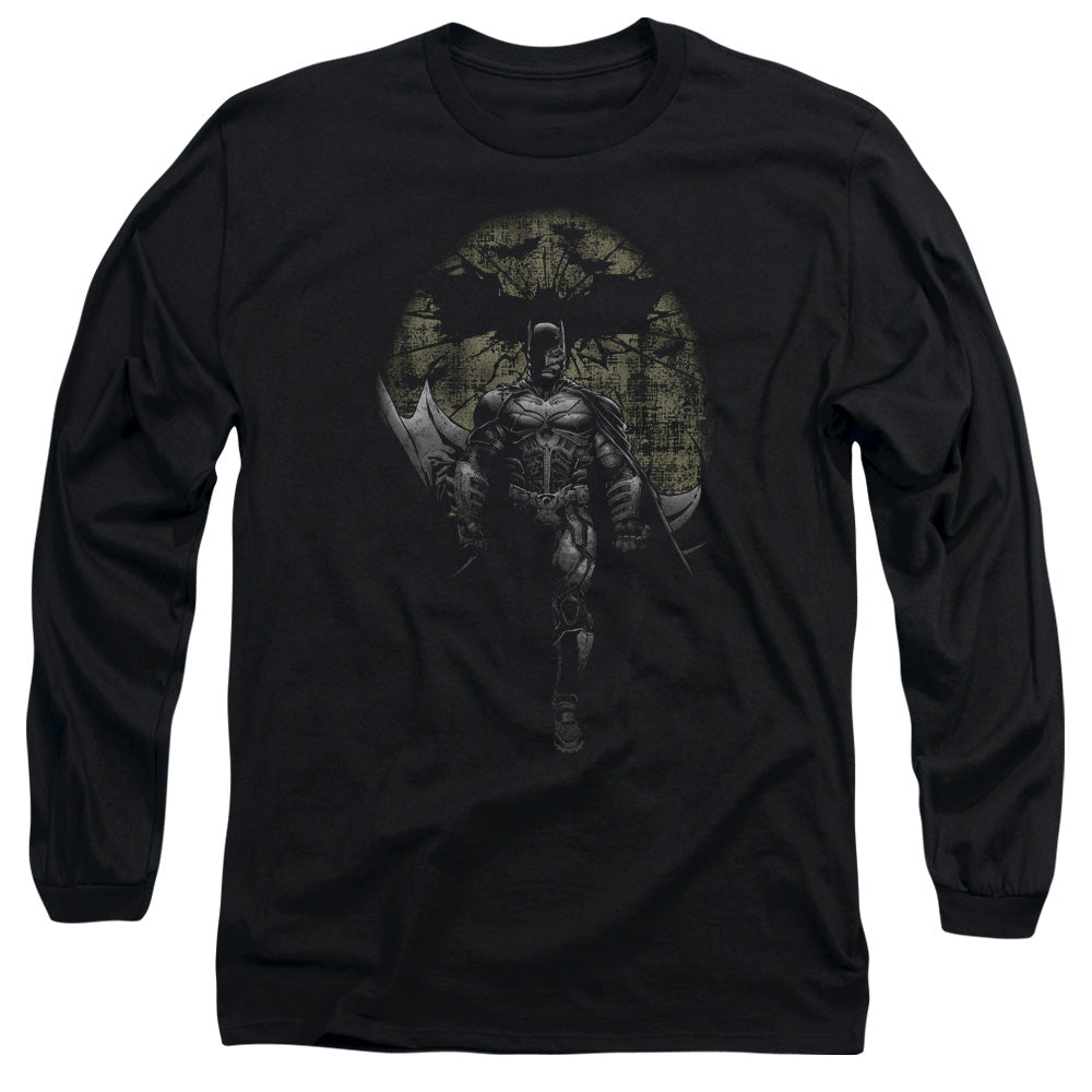 Dark Knight Rises Distressed Dark Knight Licensed Adult Unisex Long Sleeve T-...