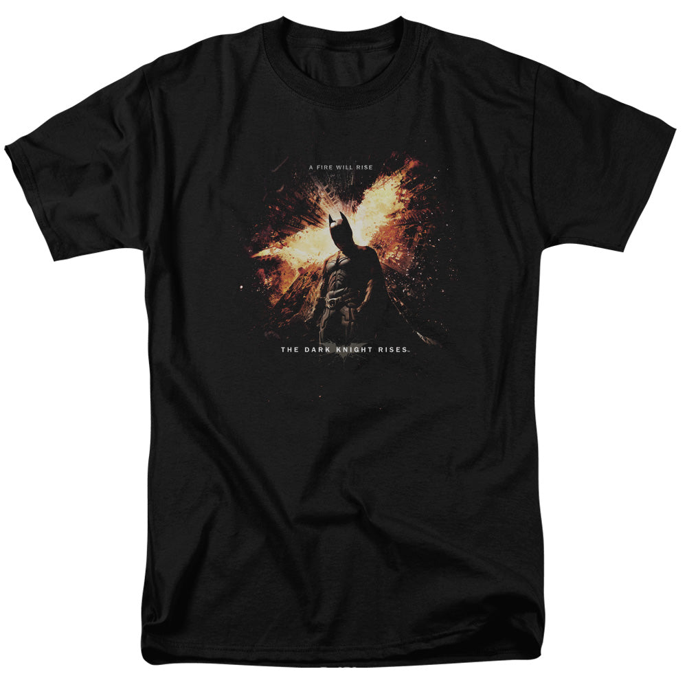 Dark Knight Rises Fire Will Rise Licensed Adult Unisex T-Shirt Regular Fit Tee