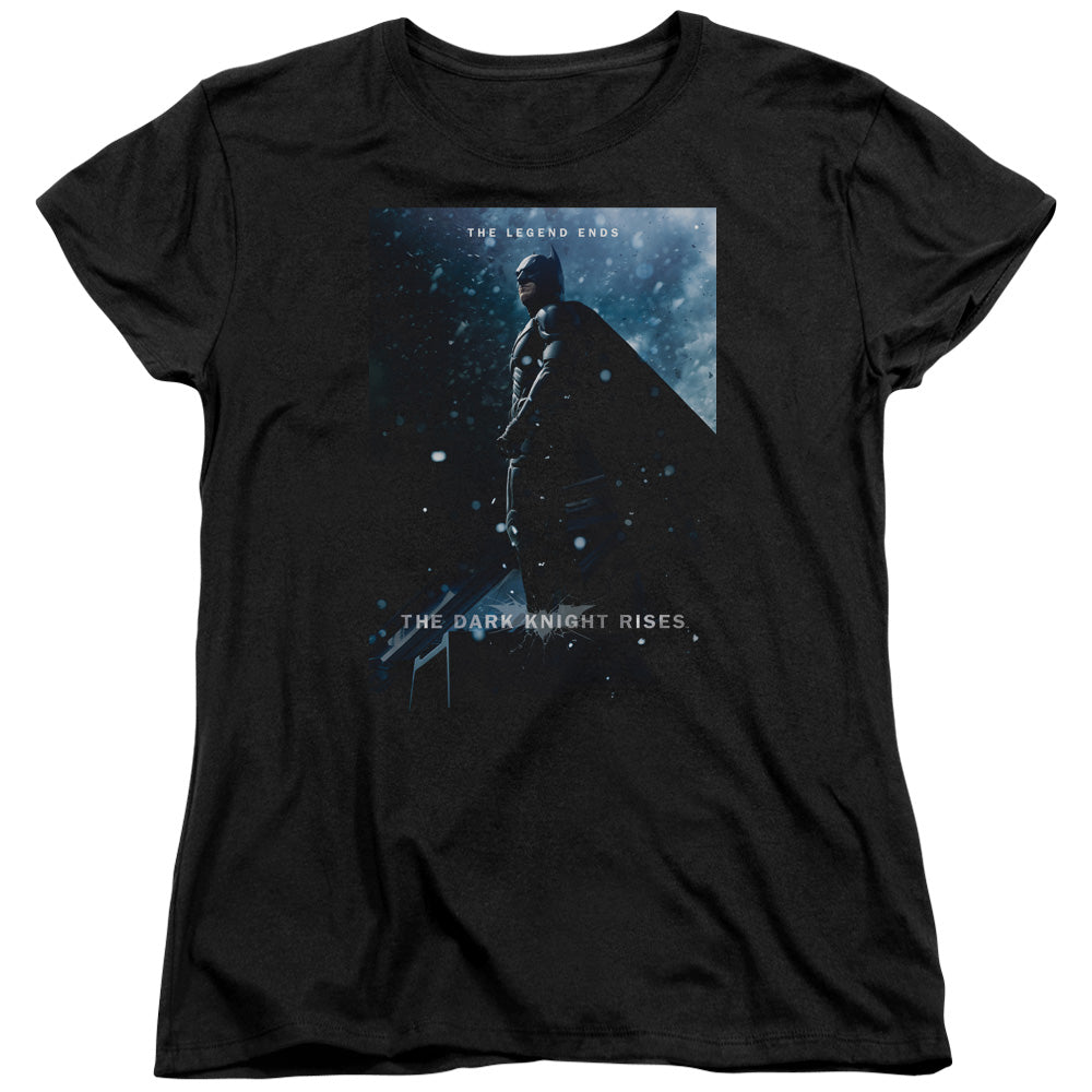 Dark Knight Rises Batman Poster Licensed Women's T-Shirt Regular Fit LG