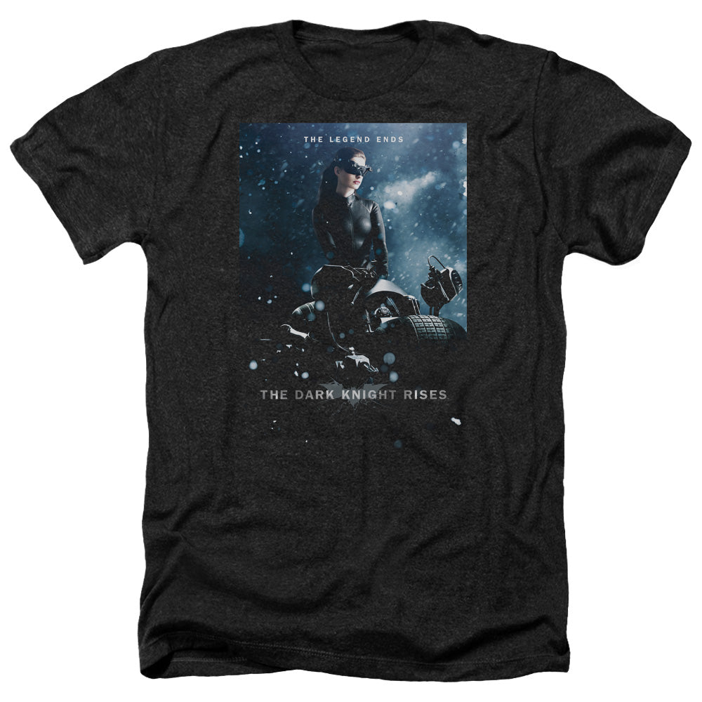 Dark Knight Rises Catwoman Poster Licensed Adult Unisex T-Shirt Heather Tee LG