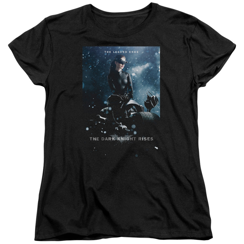 Dark Knight Rises Catwoman Poster Licensed Women's T-Shirt Regular Fit LG
